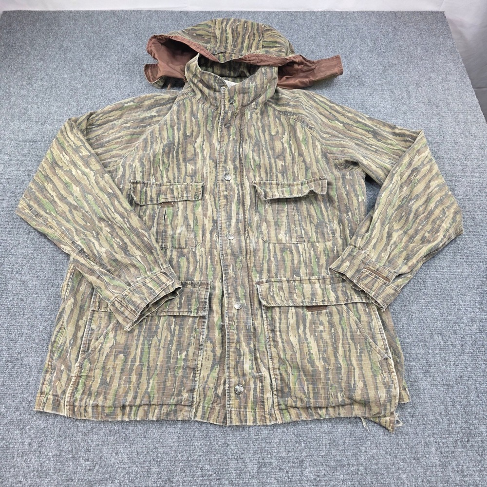 Vintage Trophy Ridge Camo Hunting Jacket Men's‎ Size M Real Tree Hooded Outdoor